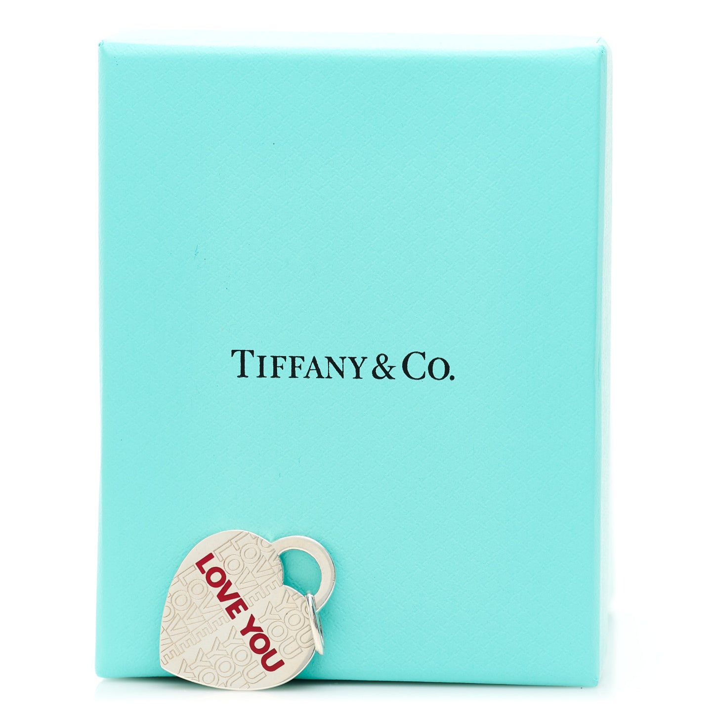 Sterling Silver Enamel LOVE YOU Heart Charm Red
