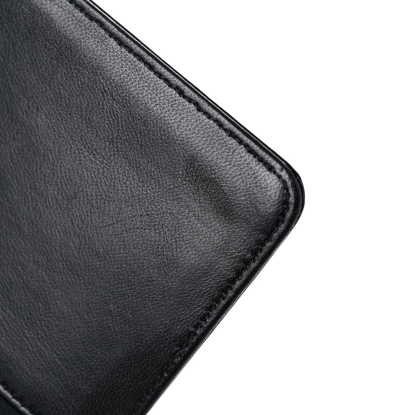 Patent Calfskin Lucky Symbols Agenda Cover Black