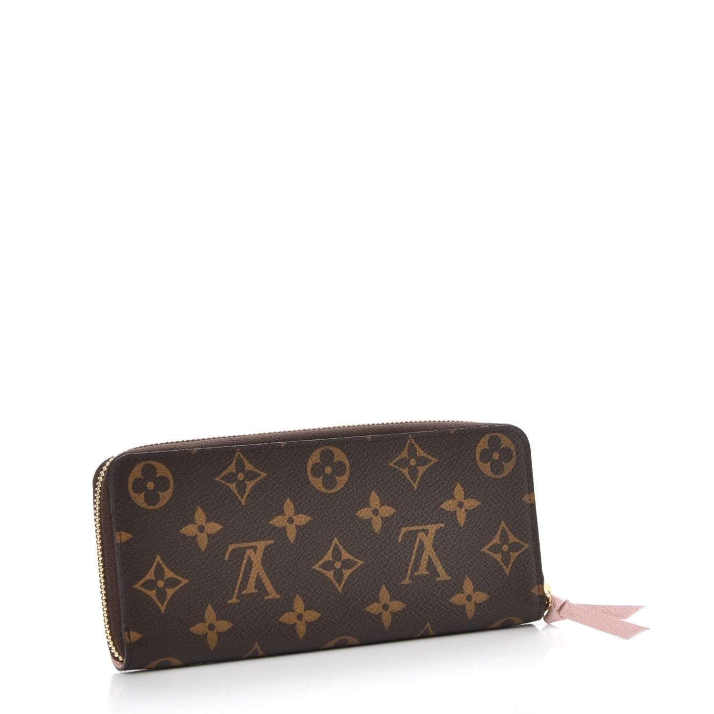 Monogram Clemence Wallet Rose Ballerine