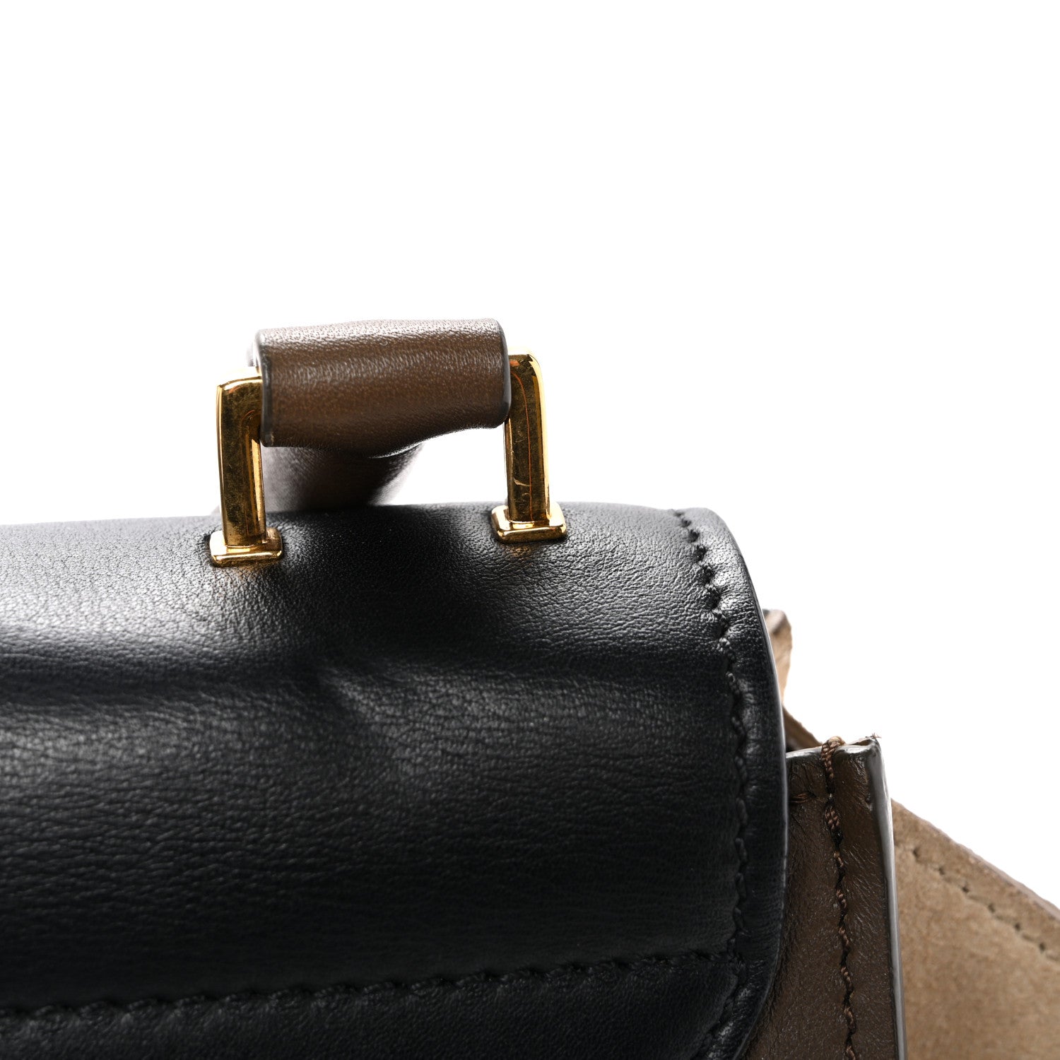 Celine Calfskin Suede Tri-color Large Trapeze Olive 11 of 16