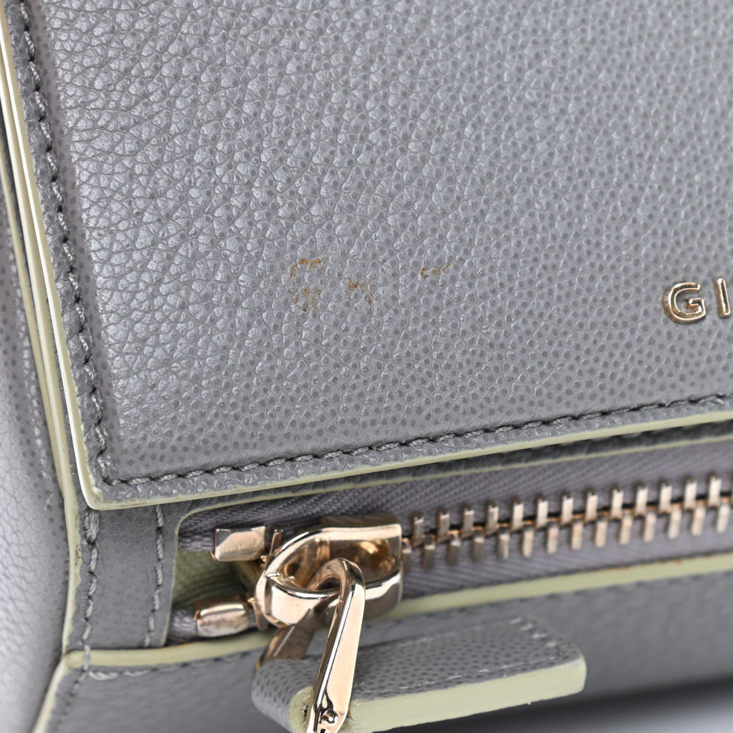 Givenchy Textured Calfskin Mini Pandora Box Chain Crossbody Bag Grey 12 of 16