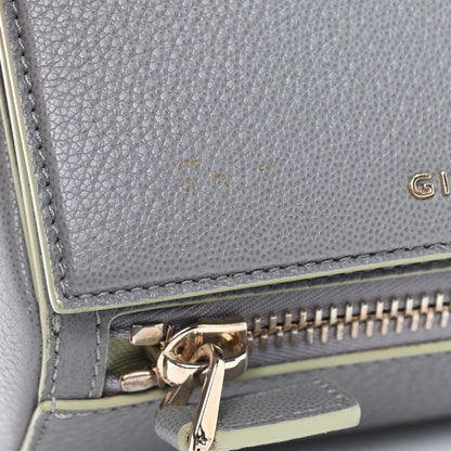 Givenchy Textured Calfskin Mini Pandora Box Chain Crossbody Bag Grey 12 of 16