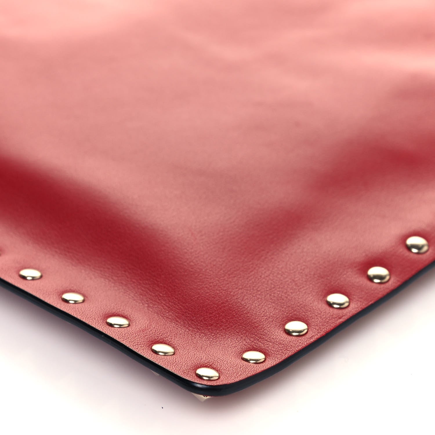 Valentino Garavani Vitello Large Rockstud Zip Pouch Red 12 of 13
