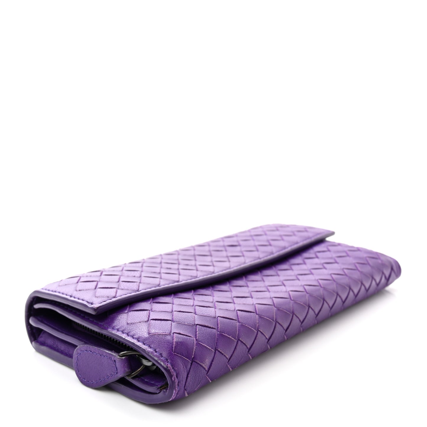 Nappa Intrecciato Continental Flap Wallet Anemone