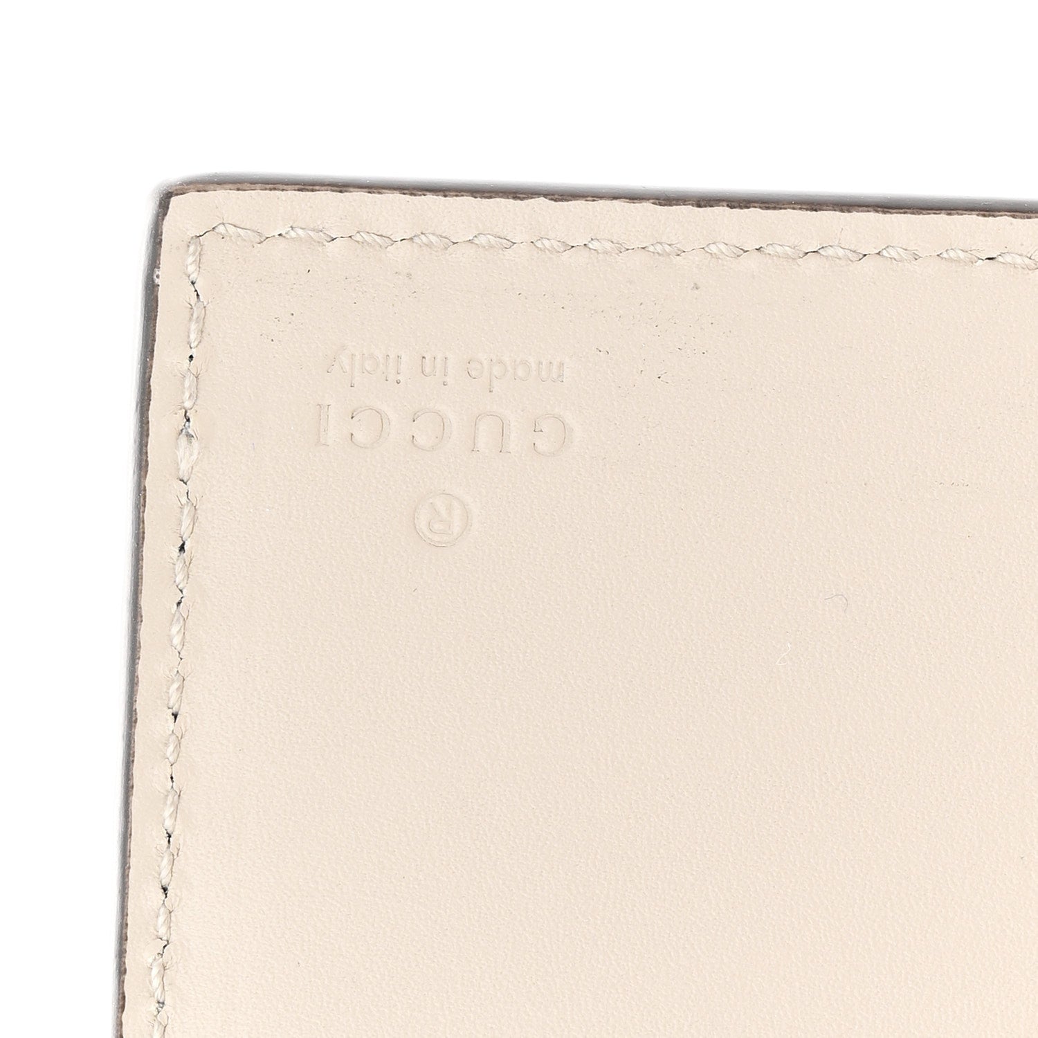 Gucci Guccissima Mirror Effect Bi-Fold Wallet Moon Silver Sphinx 6 of 7