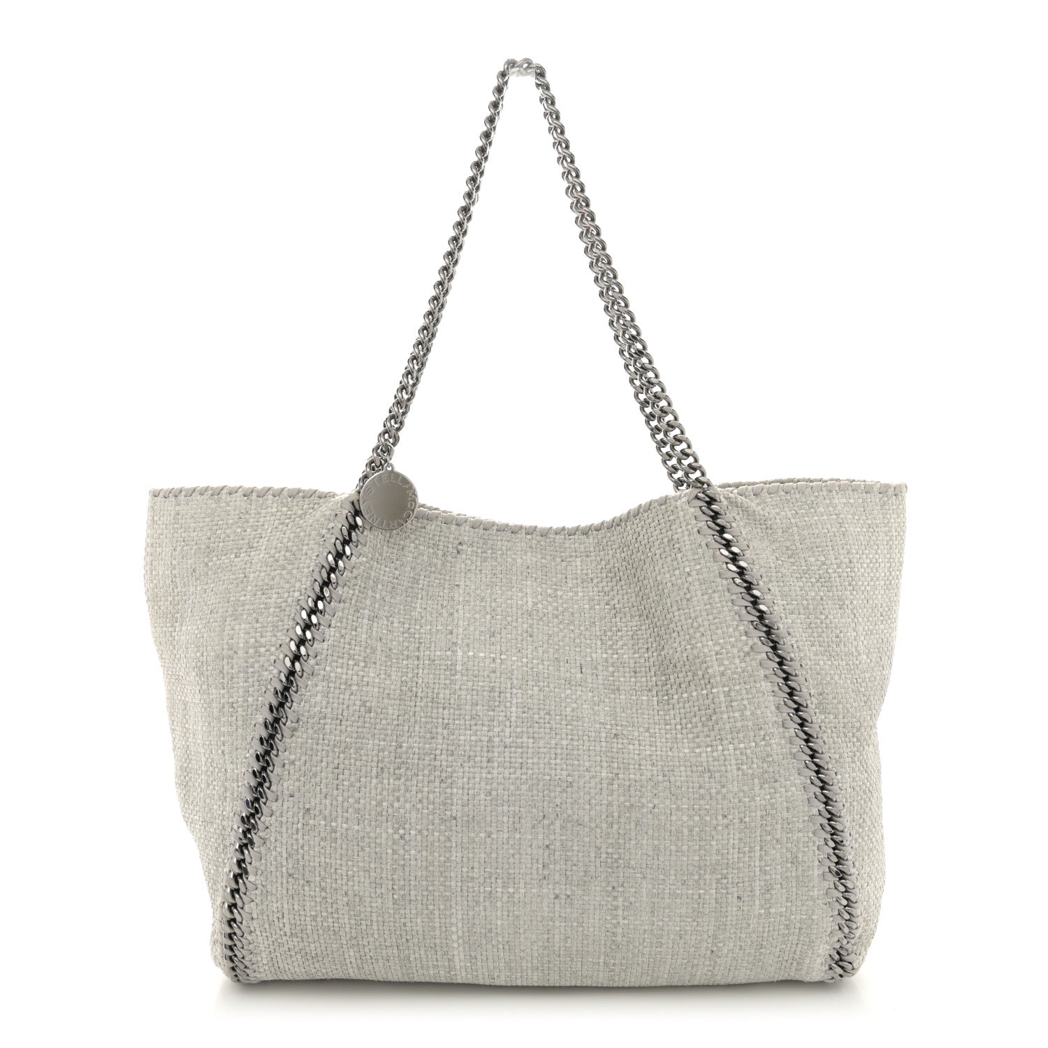 Stella McCartney Woven Raffia Falabella Tote Bag Black 1 of 10