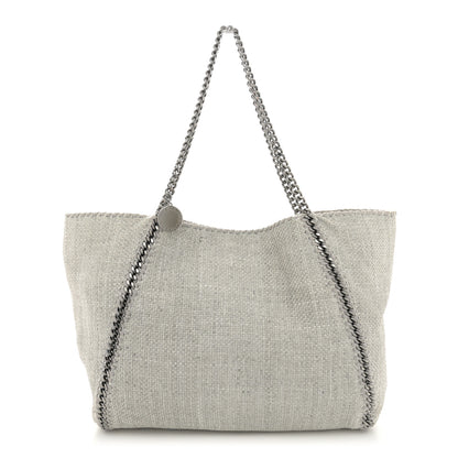 Stella McCartney Woven Raffia Falabella Tote Bag Black 1 of 10