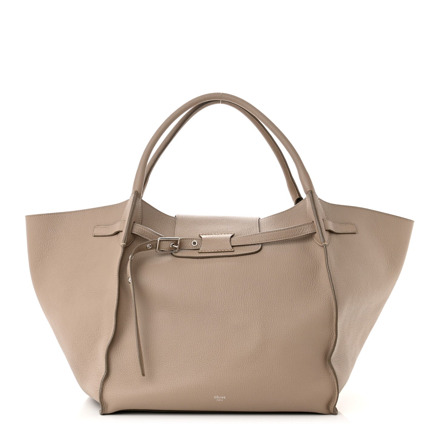Supple Grained Calfskin Medium Big Bag Sand