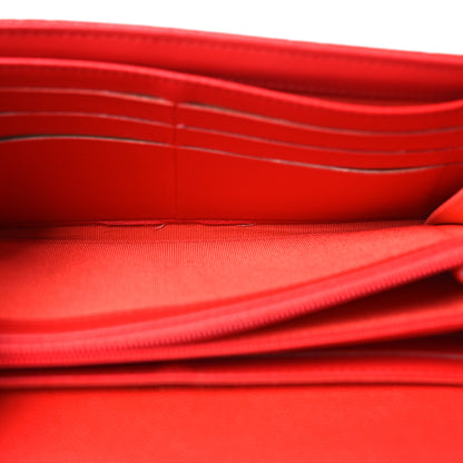 Chanel Caviar Quilted Large Gusset Flap Wallet Red 7 of 17