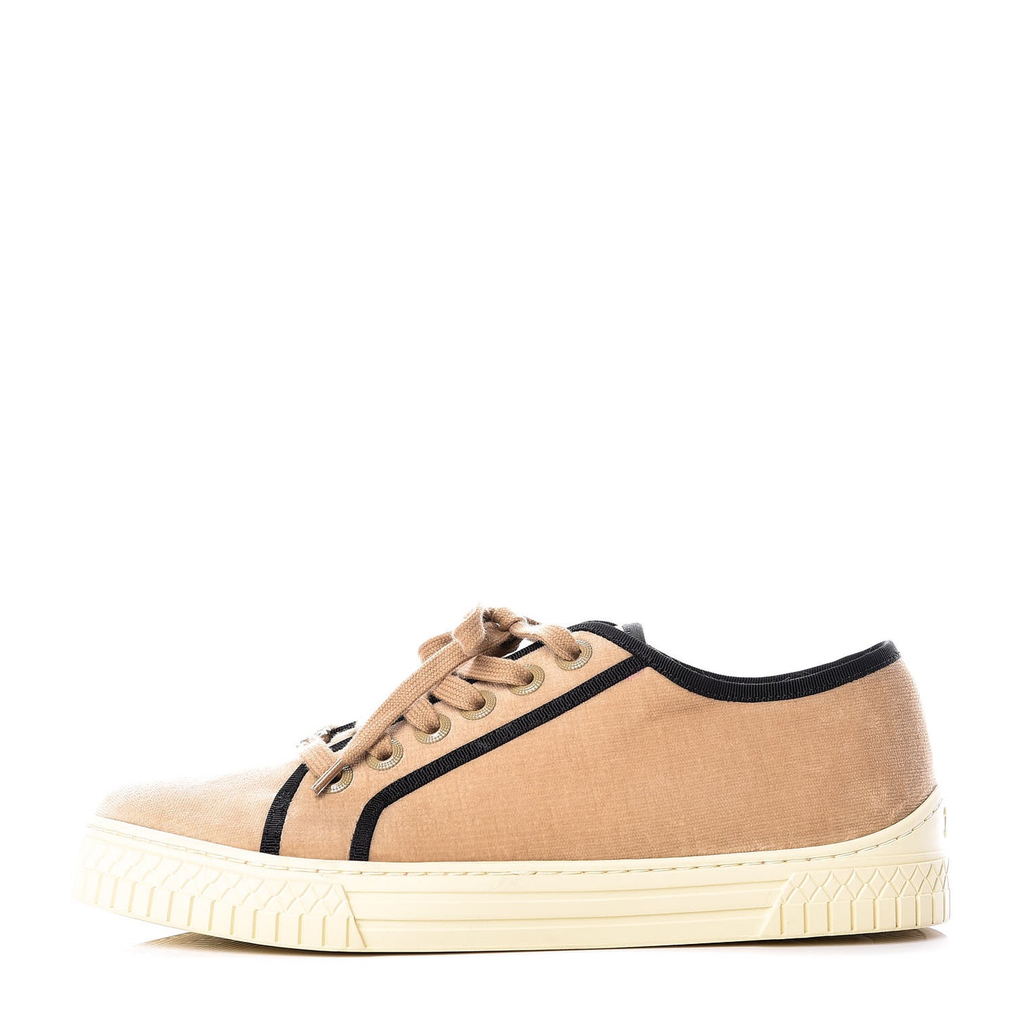 Crepe Suede Lace Up Espadrilles 38 Beige