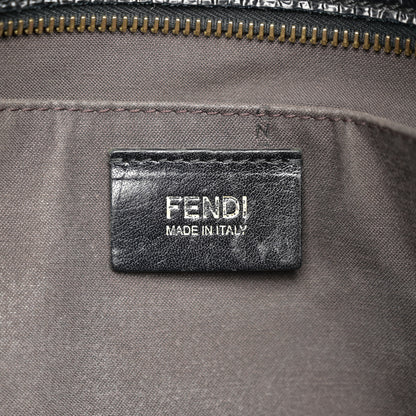 Fendi Crinkled Patent FF Hobo Shoulder Bag Black 6 of 11