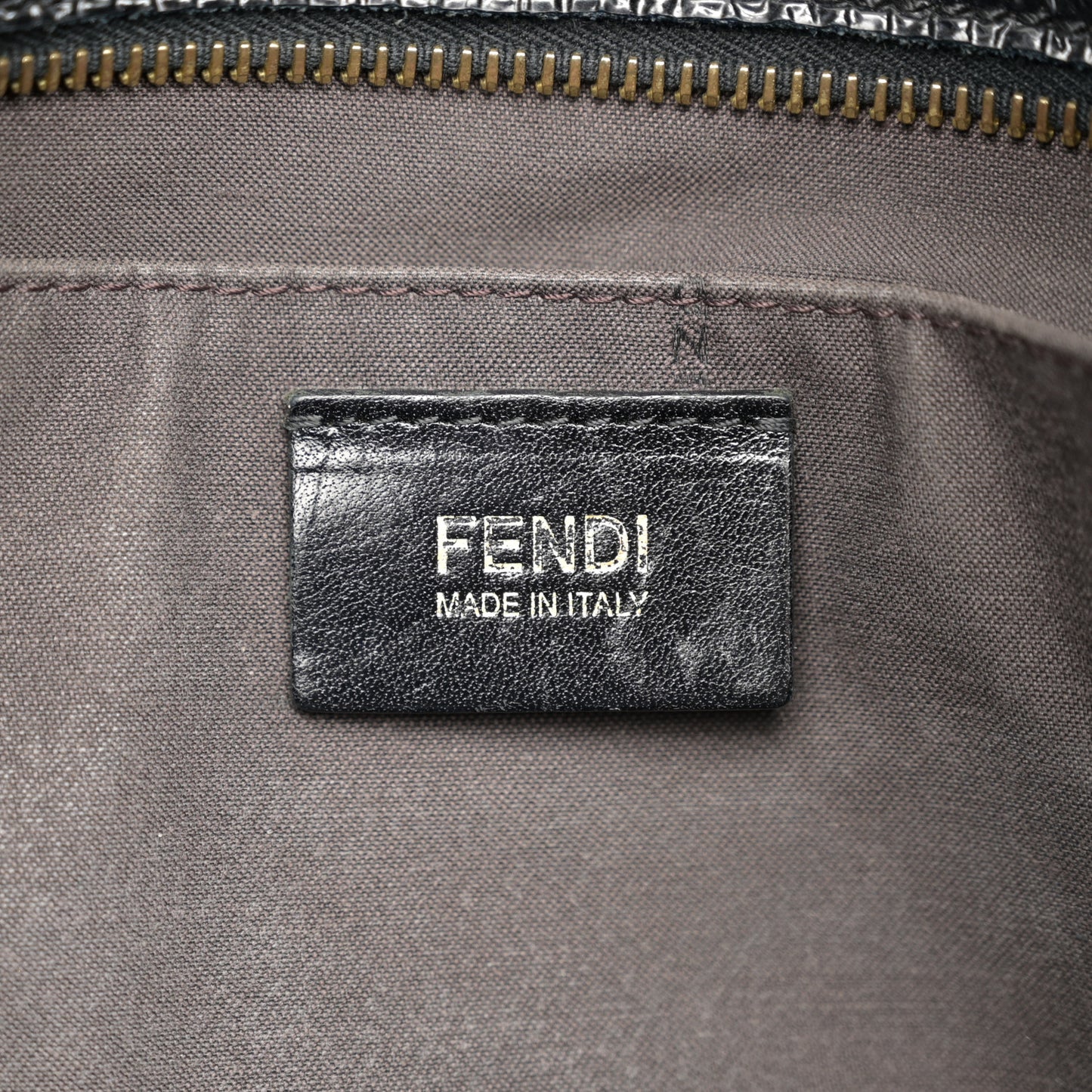 Crinkled Patent FF Hobo Shoulder Bag Black