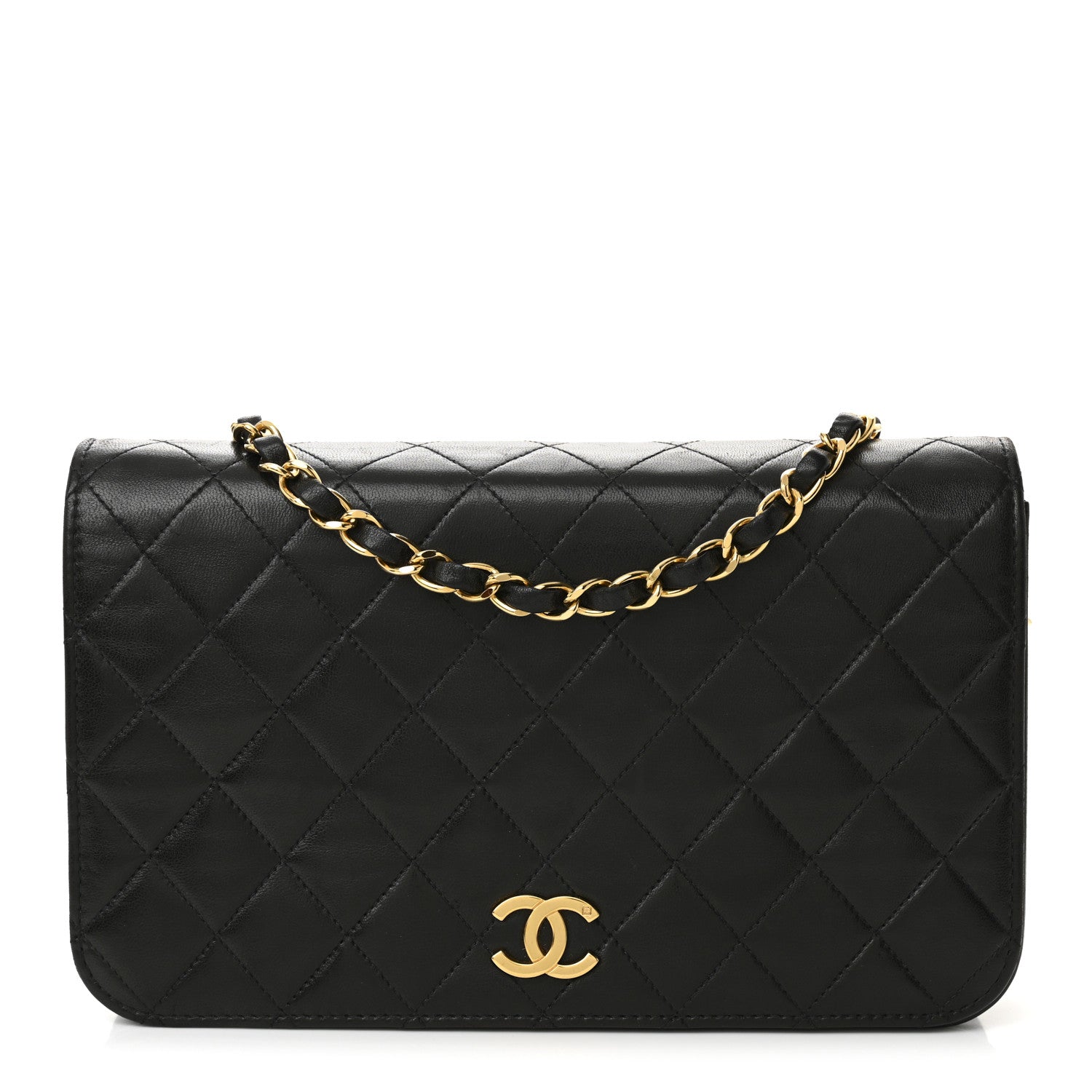 Chanel Lambskin Quilted Small Single Flap Bag Black 1 of 12
