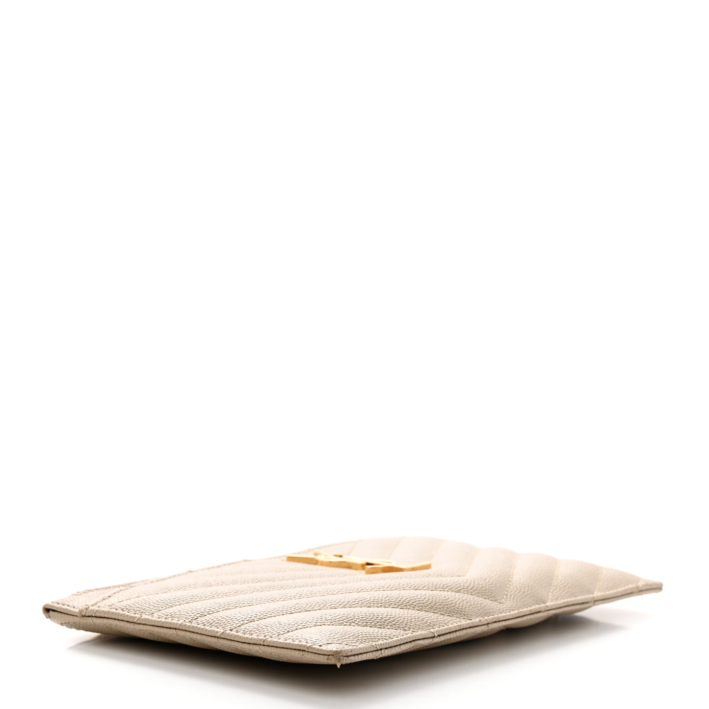 Grain De Poudre Chevron Monogram Bill Pouch Sea Salt