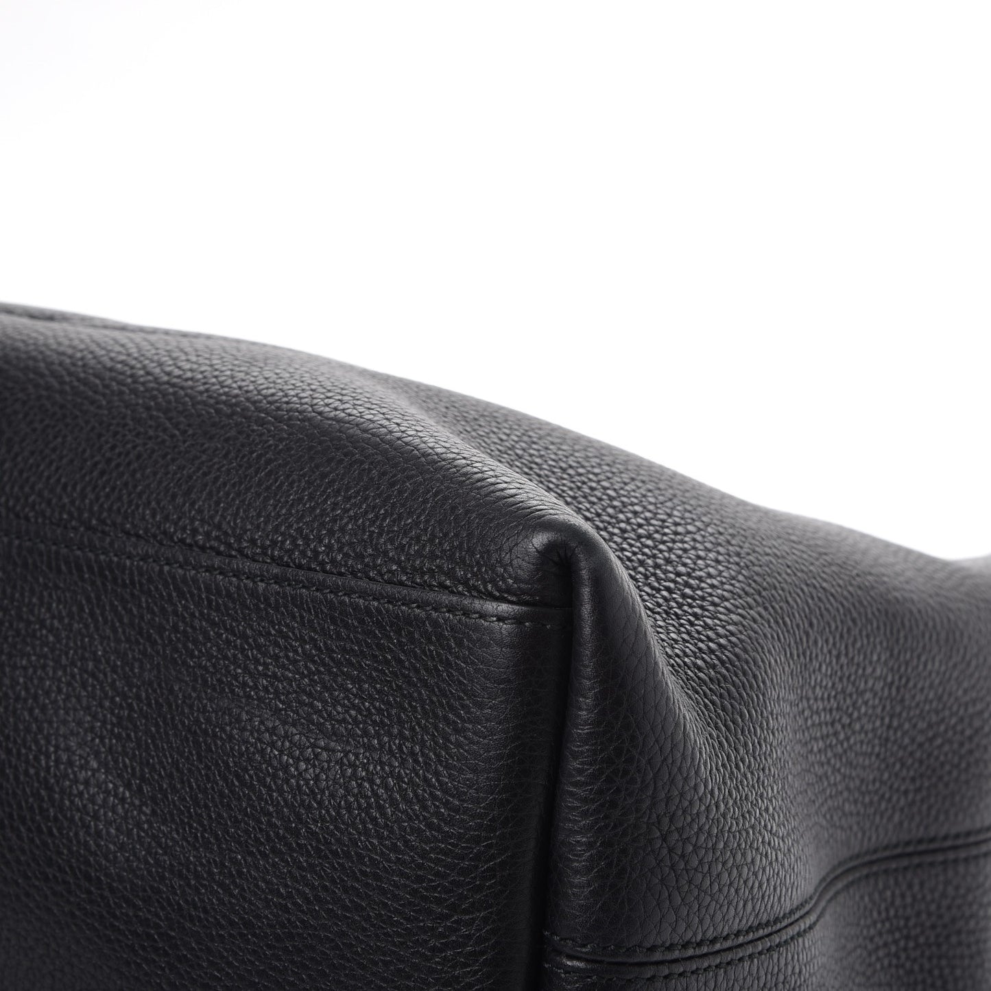 Pebbled Calfskin Medium Soho Chain Shoulder Bag Black
