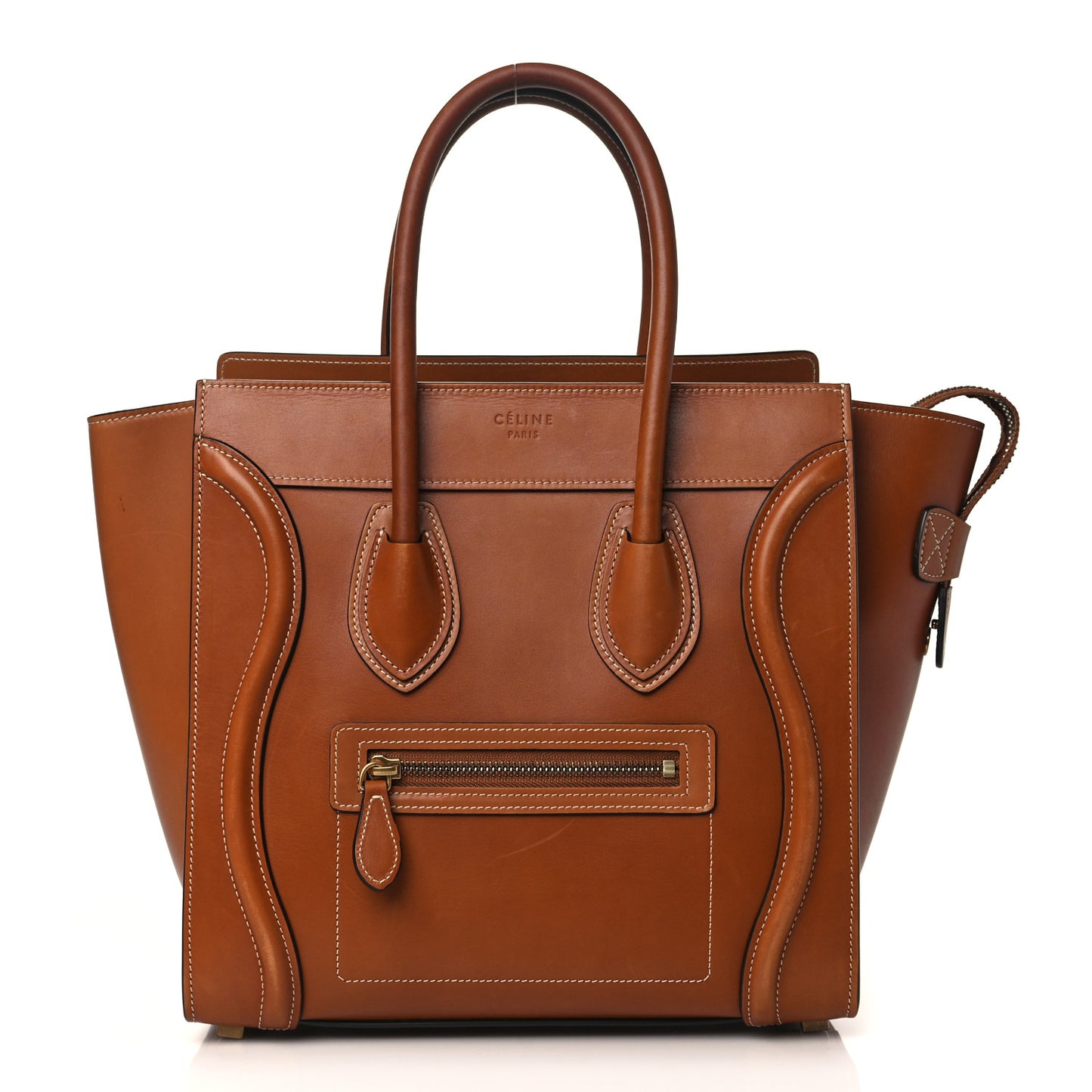Natural Calfskin Micro Luggage Tan