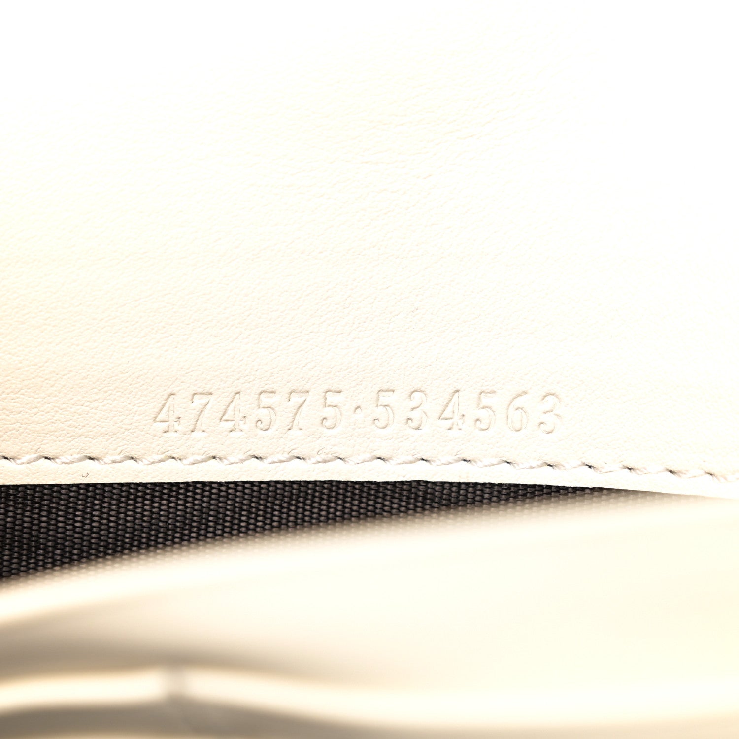 Gucci Calfskin Matelasse GG Marmont Chain Wallet Mystic White 7 of 11