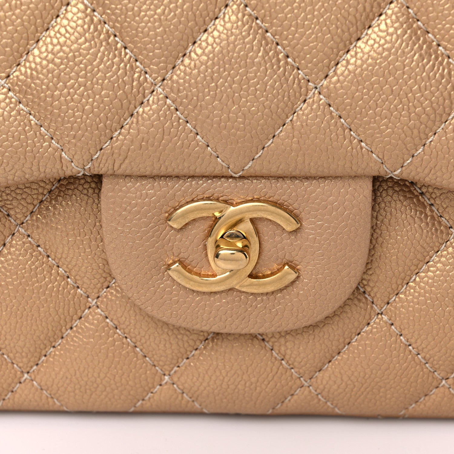 Chanel Pearly Caviar Quilted Jumbo Double Flap Gold 13 of 13