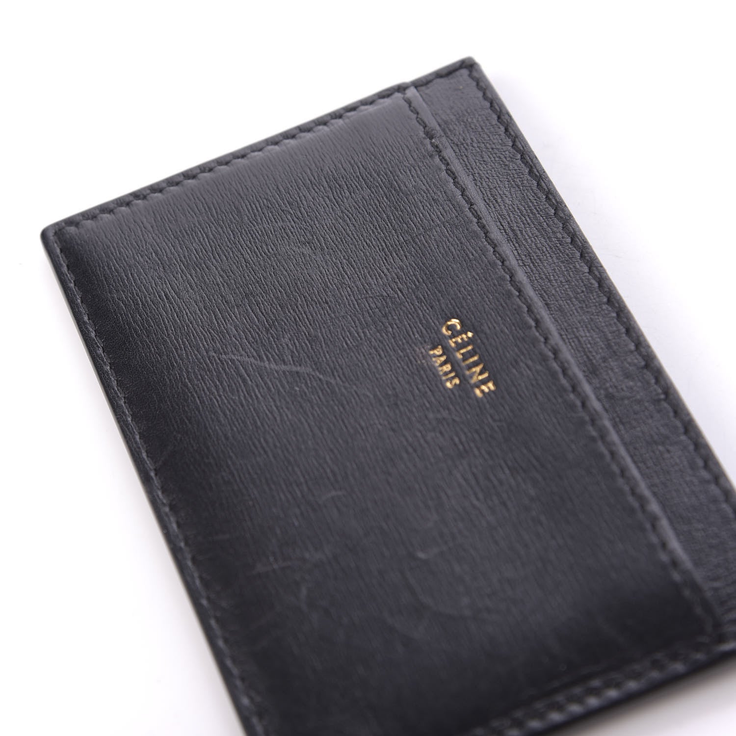 Celine Smooth Lambskin Card Holder Black 6 of 8