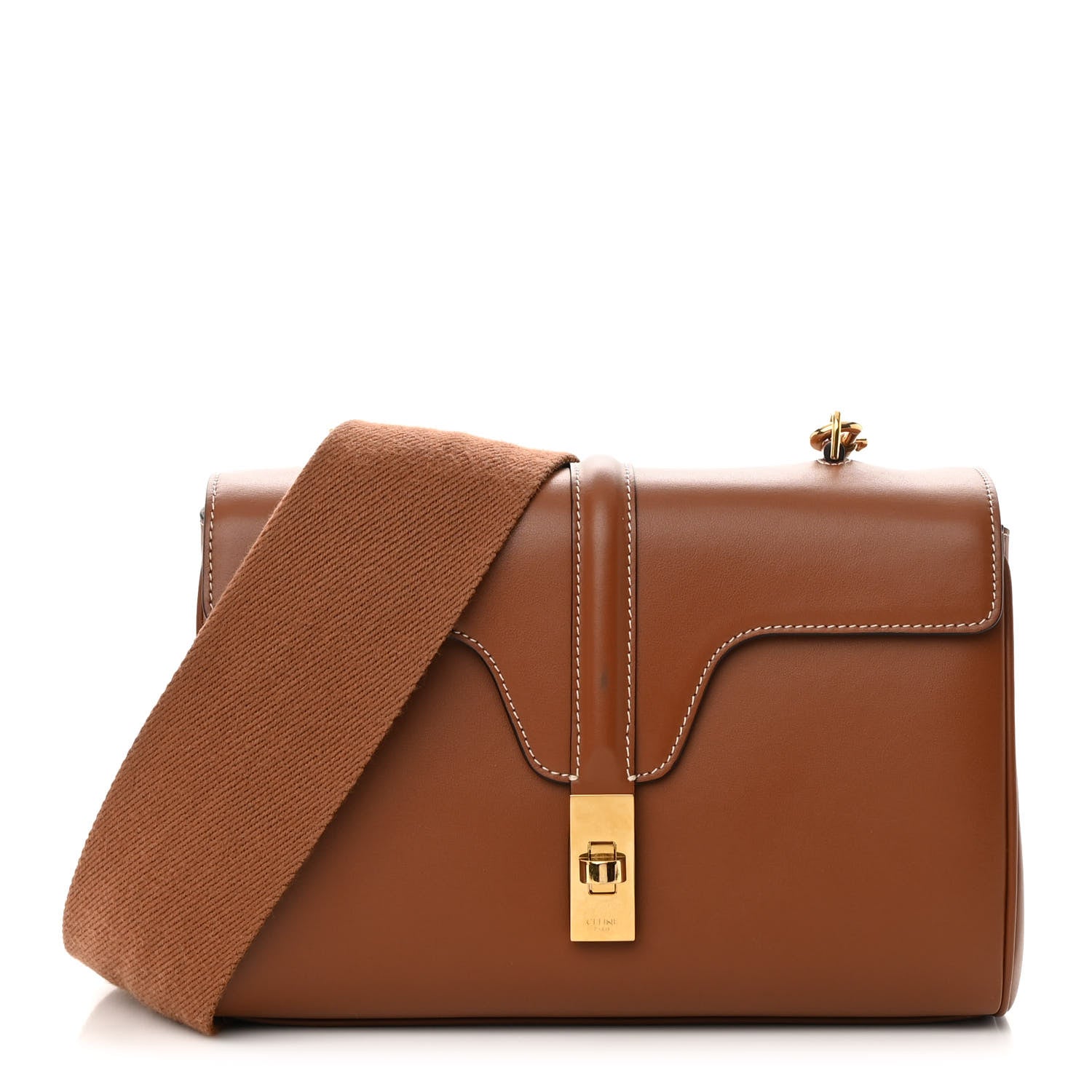 Celine Smooth Calfskin Teen Soft 16 Shoulder Bag Tan 1 of 13
