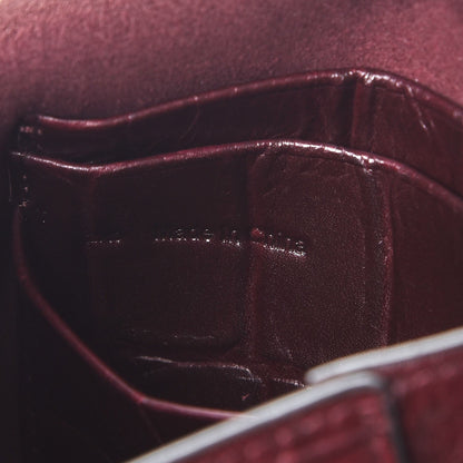 Mulberry Calfskin Crocodile Embossed Mini Lily Oxblood 8 of 8