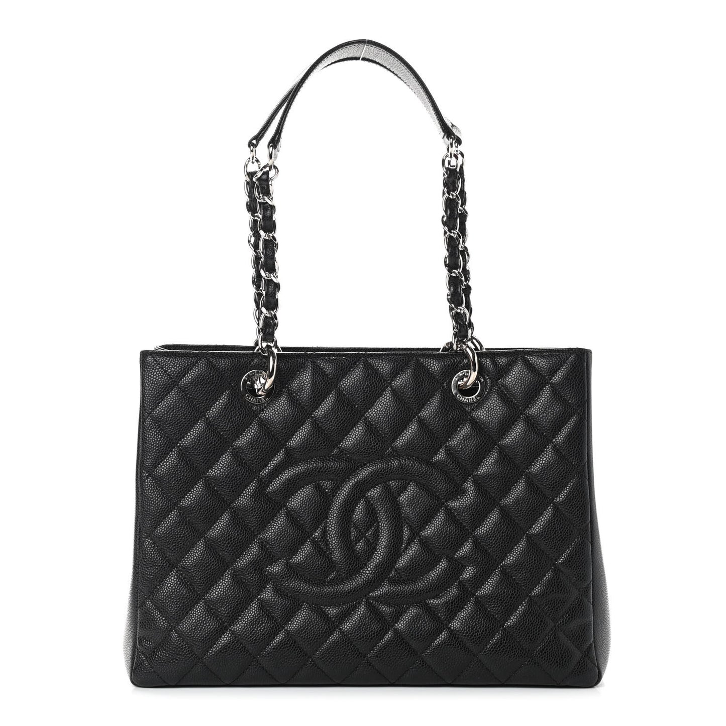 Caviar Quilted Grand Shopping Tote GST Black
