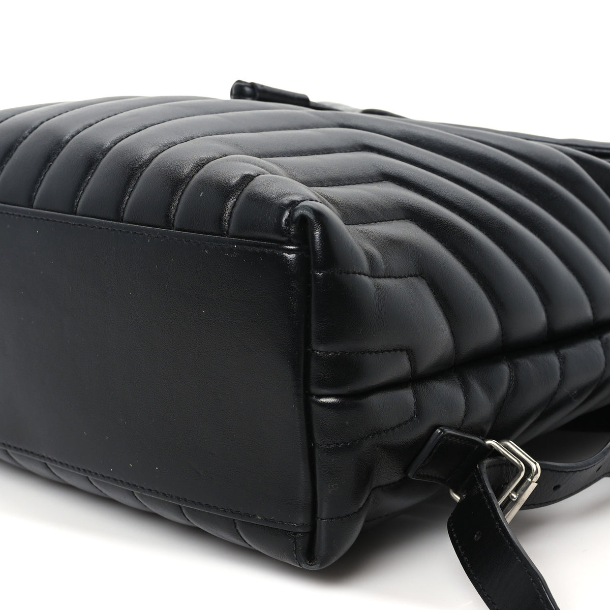 Saint Laurent Calfskin Y Quilted Monogram Medium Loulou Backpack Black 10 of 10