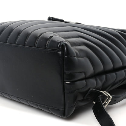 Saint Laurent Calfskin Y Quilted Monogram Medium Loulou Backpack Black 10 of 10