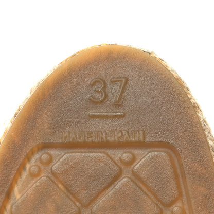 Chanel Laminated Goatskin CC Espadrilles 37 Silver 7 of 9