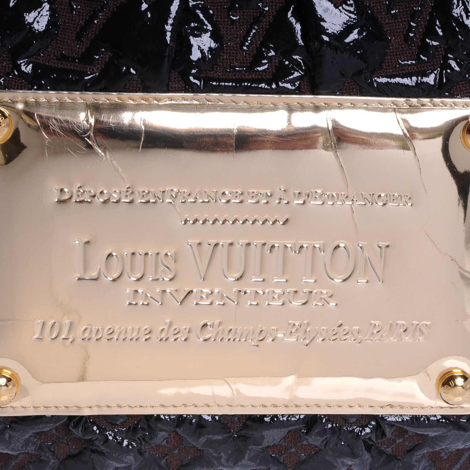 Louis Vuitton Vinyl Monogram Squishy Inventeur Messenger Bag Black 7 of 14