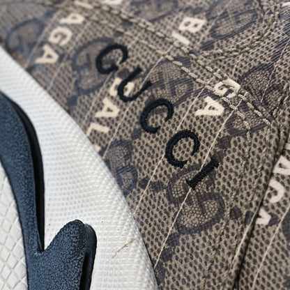 Balenciaga X GUCCI GG Supreme Monogram Allover Logo Womens Triple S Sneakers 37 Beige Ebony Mystic White 14 of 15