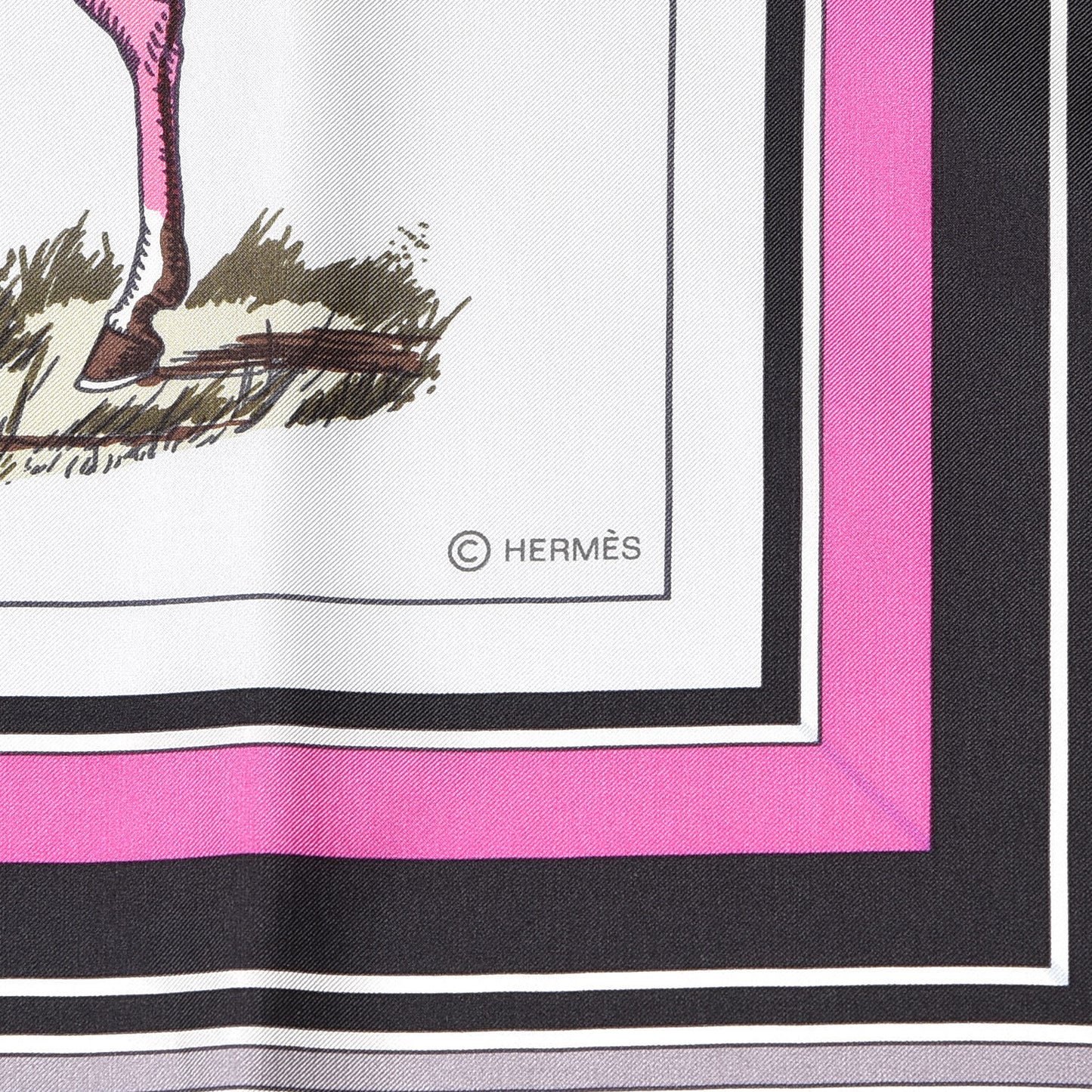 Silk Couvertures Et Tenues de Jour Scarf 140 Gris Perle Fuchsia Black