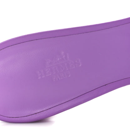 Hermes Calfskin Oasis Sandals 38 Violet 8 of 9