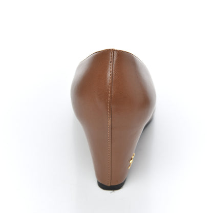 Chanel Lambskin Cap Toe Wedges 36 Brown Black 12 of 21