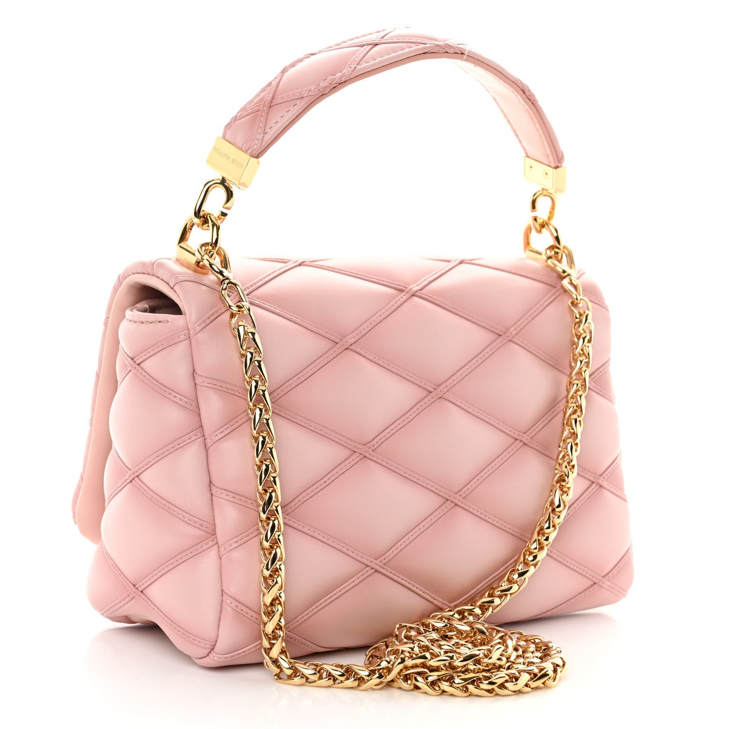 Louis Vuitton Lambskin Malletage Top Handle GO-14 MM Rosabella 4 of 10