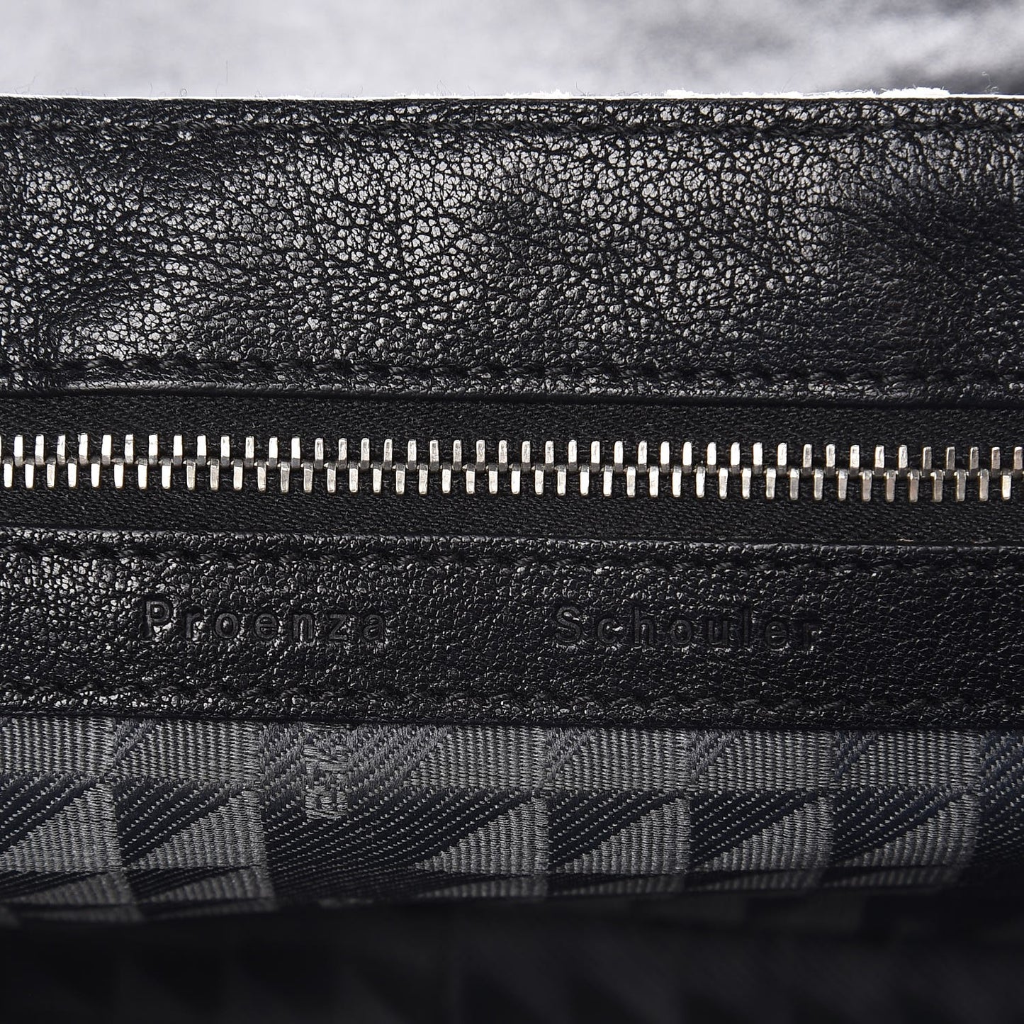 Jacquard Woodblock Tiny PS1 Satchel Black White