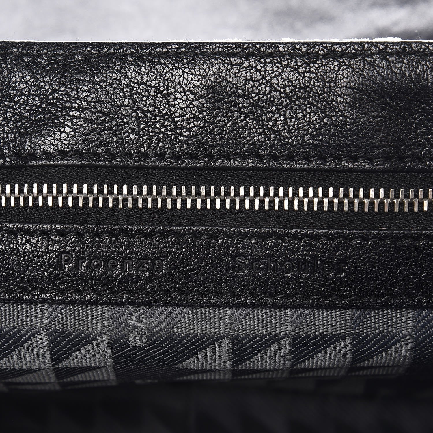 Proenza Schouler Jacquard Woodblock Tiny PS1 Satchel Black White 6 of 7