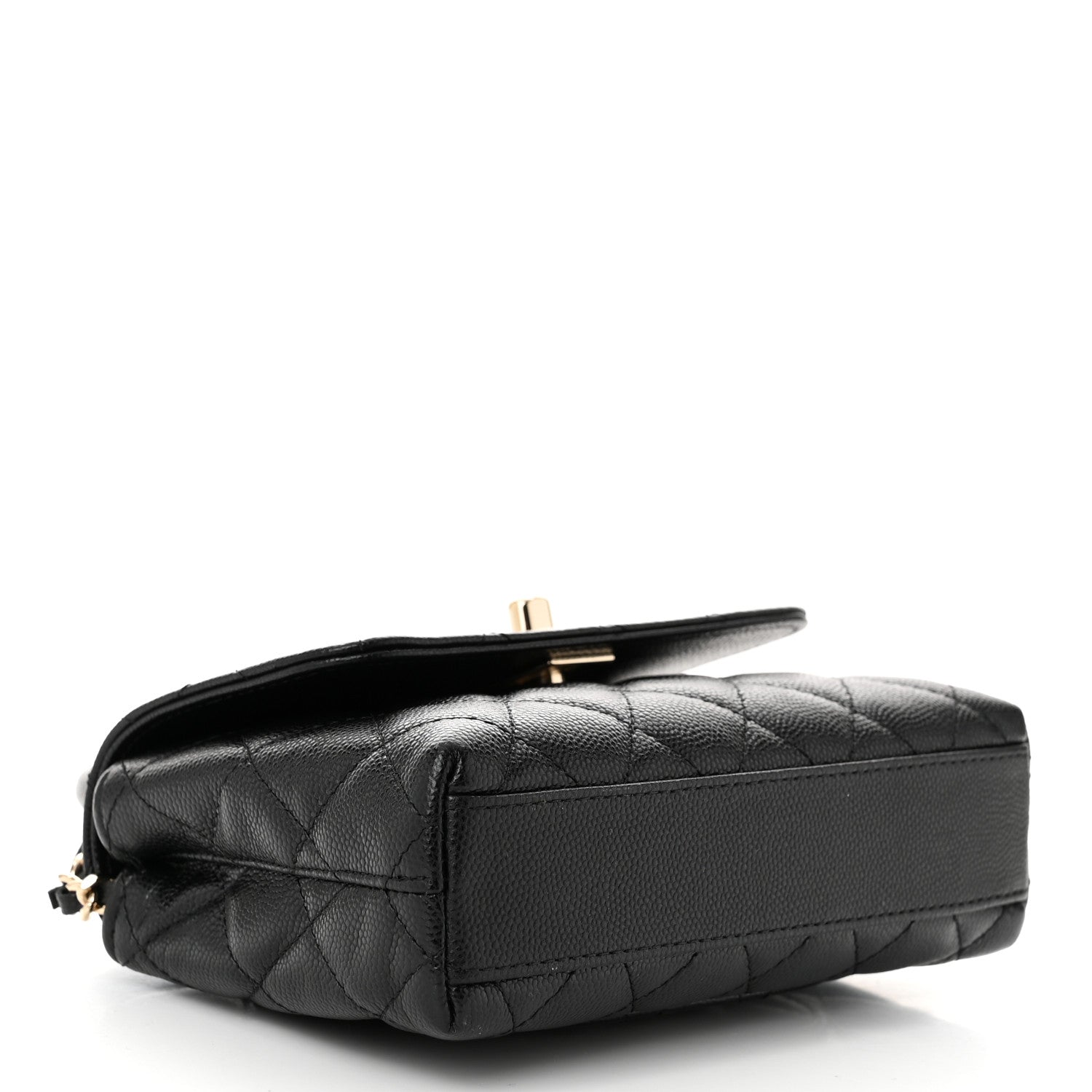Chanel Caviar Quilted Coco Handle Clutch With Chain Black 4 of 11