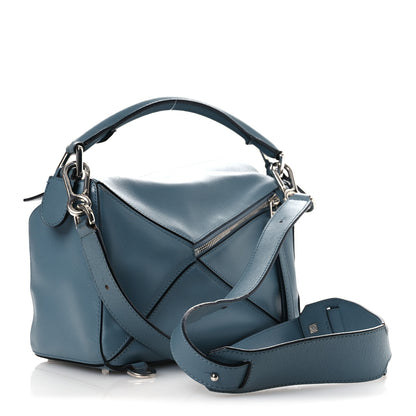Loewe Calfskin Small Puzzle Bag Stone Blue 3 of 15