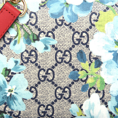 Gucci GG Supreme Monogram Blooms Chain Wallet Blue 9 of 10