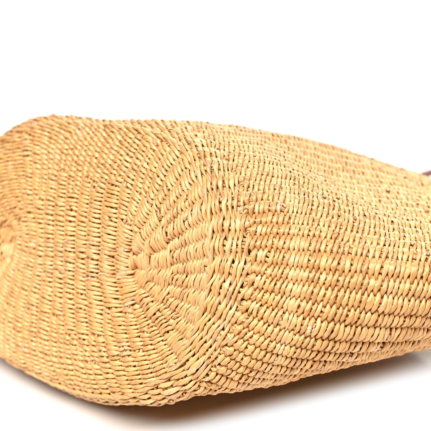 Calfskin Raffia Paulas Ibiza Small Shell Basket Tote Bag Natural Tan