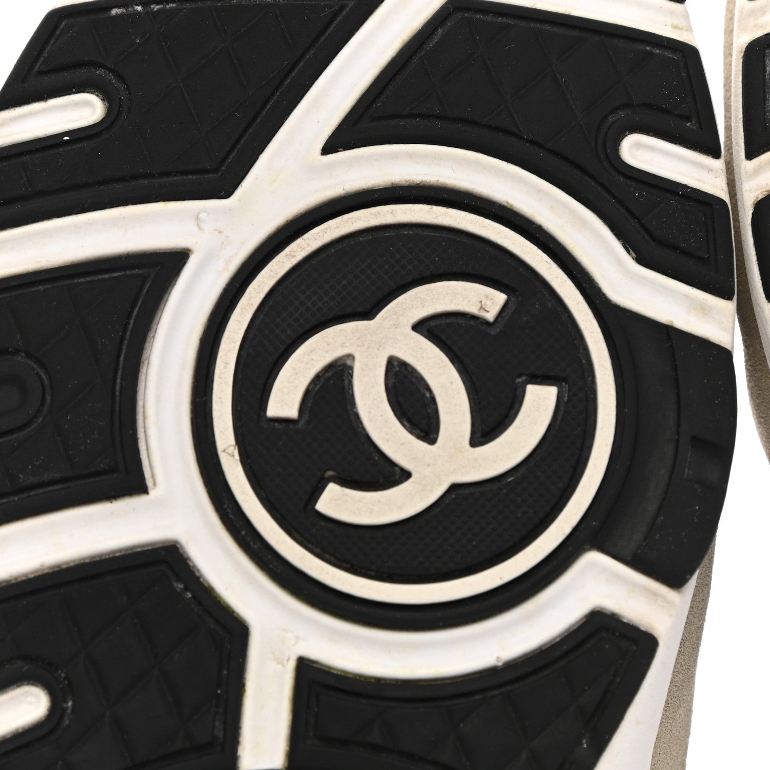 Chanel Calfskin Fabric Sneakers 40 White Silver Fluo Pink 6 of 13