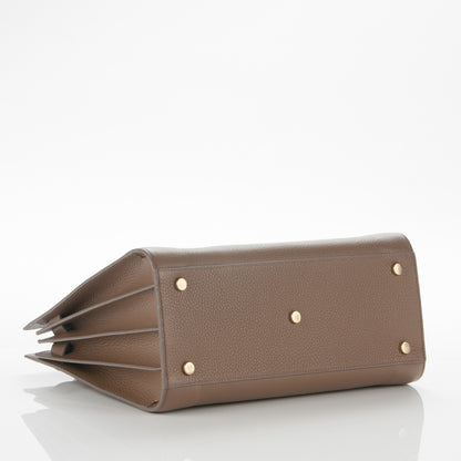 Saint Laurent Grained Calfskin Small Sac De Jour Taupe 4 of 6
