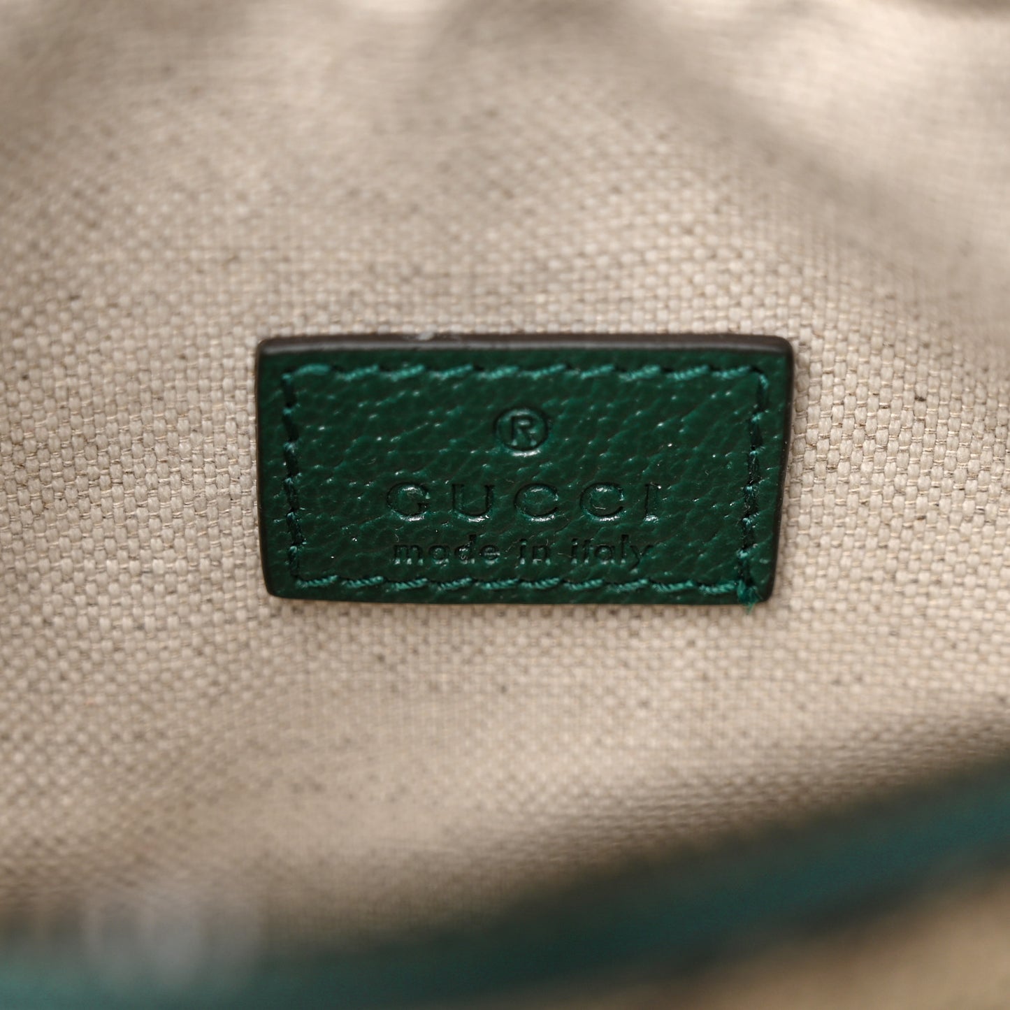 Monogram GG Mignon Textured Dollar Calfskin GG Supreme Monogram Quilted Mini GG Shoulder Bag Green Beige Ebony