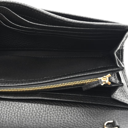 Gucci Pebbled Calfskin Jackie 1961 Chain Wallet Black Black 5 of 11