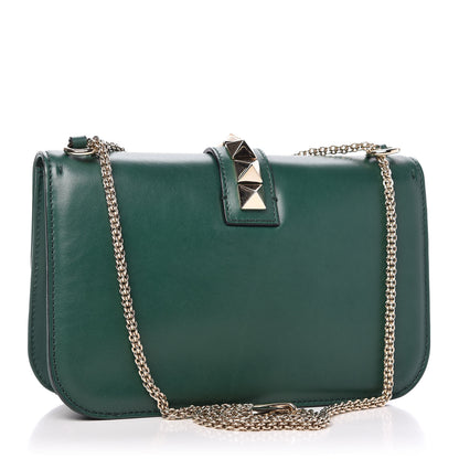 Valentino Garavani Vitello Medium Glam Lock Rockstud Flap Smeraldo 3 of 10