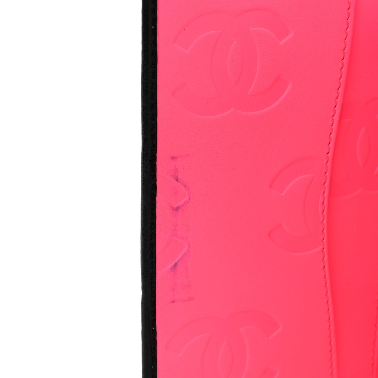Calfskin Quilted Small Cambon Agenda Planner Black White