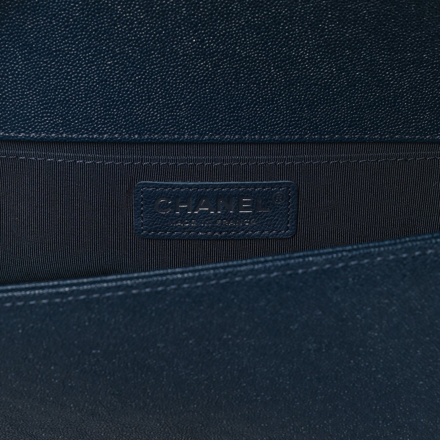 Iridescent Caviar Quilted Medium Boy Flap Blue