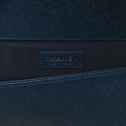 Chanel Iridescent Caviar Quilted Medium Boy Flap Blue 6 of 13