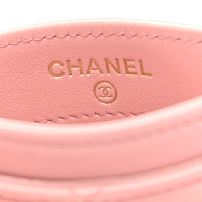 Chanel Lambskin Quilted Chanel 19 Card Holder Light Pink 6 of 8